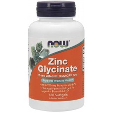 Минеральный комплекс NOW Zinc Glycinate 120 капсул
