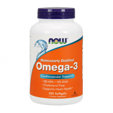Комплекс незаменимых жирных кислот NOW Omega 3 200 капсул
