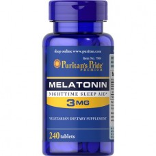Препарат для улучшения качества сна Puritan's Pride Melatonin 3 мг 240 таблеток