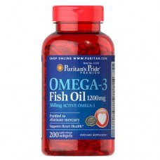 Комплекс незаменимых жирных кислот Puritan's Pride Omega 3 Fish Oil 1200 mg 200 капсул