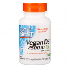 Витамины Doctor's Best Best Vegan Vitamin D3 2500IU 60 капсул
