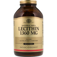 Аминокислота Solgar Natural Soya Lecithin 1360 мг 250 капсул