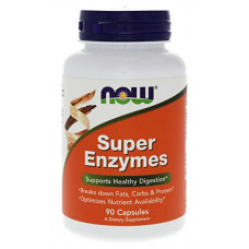 Сбалансированный комплекс ферментов и энзимов NOW Foods Super Enzymes 90 капсул