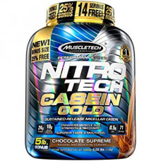Протеин MuscleTech Nitro Tech Casein Gold 2260 грамм Шоколад