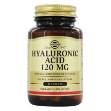 Препарат для восстановления суставов и связок Solgar Hyaluronic Acid 120 мг 30 таблеток