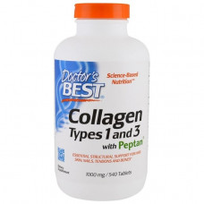 Препарат для восстановления суставов и связок Doctor's Best Collagen Type 1+3 540 капсул