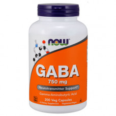 Витамины NOW GABA 750 мг 200 капсул