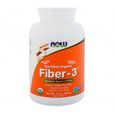 Препараты для поддержки работы кишечника NOW Foods Fiber-3 454 грамм Без вкуса