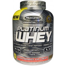 Протеин MuscleTech Platinum 100% Whey 2270 грамм Клубника