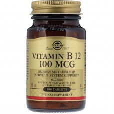 Витамины Solgar Vitamin В-12 100 мкг 100 таблеток