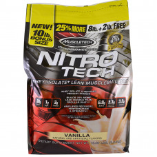 Протеин MuscleTech Nitro Tech Whey 4540 грамм Ваниль