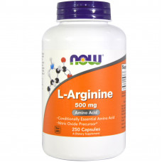 Аминокислота NOW Foods L-Arginine 500 мг 250 капсул
