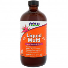Витаминно-минеральный комплекс NOW Foods Liquid Multi 473 мл Апельсин