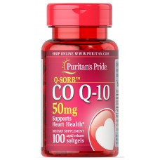 Коэнзим Puritan's Pride Q-SORB Co Q-10 50 mg 100 капсул