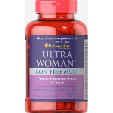 Витамины для женщин Puritan's Pride Ultra Woman Daily Multi Iron Free Timed Release 90 капсул