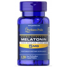 Препарат для улучшения качества сна Puritan's Pride Melatonin 5 мг 120 таблеток
