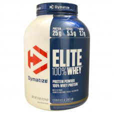 Протеин Dymatize Elite 100% Whey Protein 2300 грамм Печенье и крем